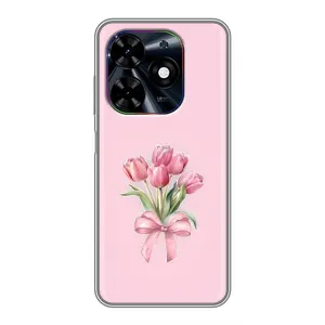 Чохол з розовим принтом для Tecno Spark Go 2024 (BG6) (Букет квітів)