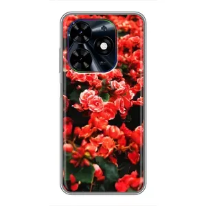 Чохли з квітами для Tecno Spark Go 2024 (BG6) (VPrint) (Квіти червоні)