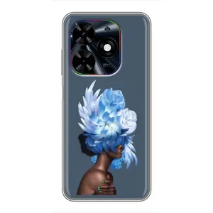 Чехлы (ART) Цветы на Tecno Spark Go 2024 (BG6) (VPrint) (Квіти на голові)
