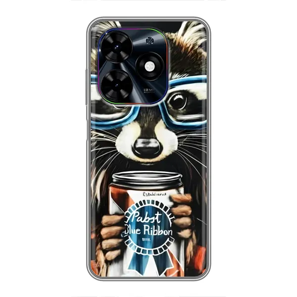 Чохол з принтом «Єнот з банкою» для TECNO Spark Go 2024 (BG6)