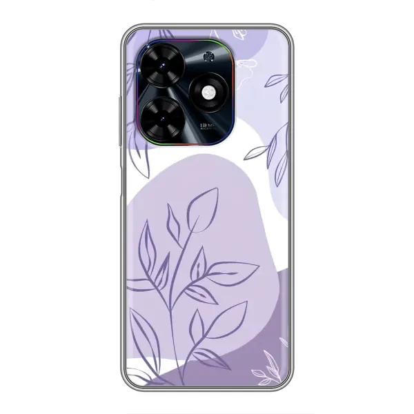 Чехол с принтом «Фиолетовые листья абстракция» для TECNO Spark Go 2024 (BG6) Чехол с принтом «Фиолетовые листья абстракция» для TECNO Spark Go 2024 (BG6)