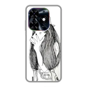 Чохол з друком для Tecno Spark Go 2024 (BG6) - (Мода) (AlphaPrint) (Фото дівчини)