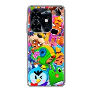 Чехлы Brawl Stars для Tecno Spark Go 2024 (BG6) (AlphaPrint) (Герої Бравл Старс)