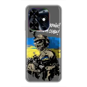 Чехлы с картинкой ЗСУ для Tecno Spark Go 2024 (BG6) (AlphaPrint) (Героям Слава)