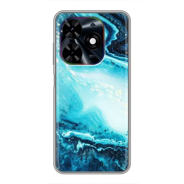 Чехол с принтом «Голубой мрамор» для TECNO Spark Go 2024 (BG6) Чехол с принтом «Голубой мрамор» для TECNO Spark Go 2024 (BG6)