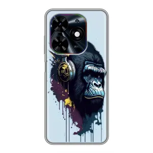 Чохол з Мавпами Tecno Spark Go 2024 (BG6) - (AlphaPrint) (Горила в навушниках)