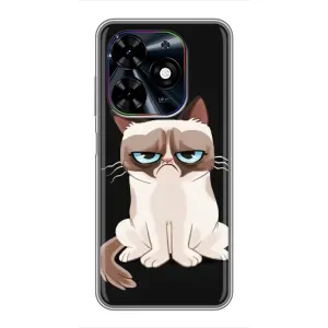 Чохол з принтом для Tecno Spark Go 2024 (BG6) (AlphaPrint) Модні коти (Сумний кіт)