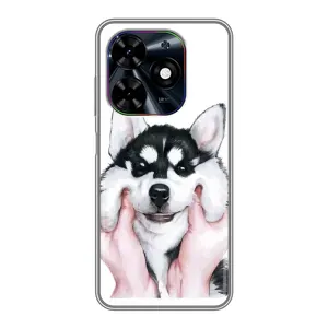 Чохол з Хаскі Tecno Spark Go 2024 (BG6) - (AlphaPrint) (Хаскі улибака)