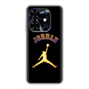 Чехлы для Tecno Spark Go 2024 (BG6) - с картинкой JORDAN (AlphaPrint) (Jordan Gold)