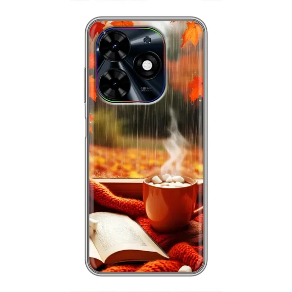 Чохол з принтом «Кава і дощ» для TECNO Spark Go 2024 (BG6) Чохол з принтом «Кава і дощ» для TECNO Spark Go 2024 (BG6)