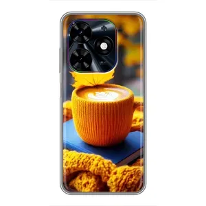 Чохол з принтом «Кава на жовтому пледі» для TECNO Spark Go 2024 (BG6)