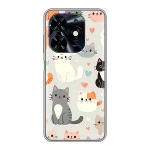 Чехол с рисунком кот на Tecno Spark Go 2024 (BG6) (Коллаж котов)