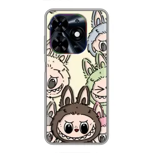 Чохол з Лабубу на Tecno Spark Go 2024 (BG6) (Золота мавпа Bored Ape)