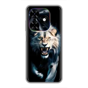 Чехол с картинкой «Хищники» для Tecno Spark Go 2024 (BG6) (Лев в темноте)