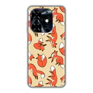 Чехлы с картинкой Лисички для Tecno Spark Go 2024 (BG6) (VPrint) (Лисички)