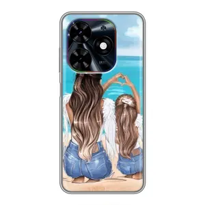 Чохол з друком для Tecno Spark Go 2024 (BG6) - (Мама з дитинкою) (AlphaPrint) (Мама з донькою)