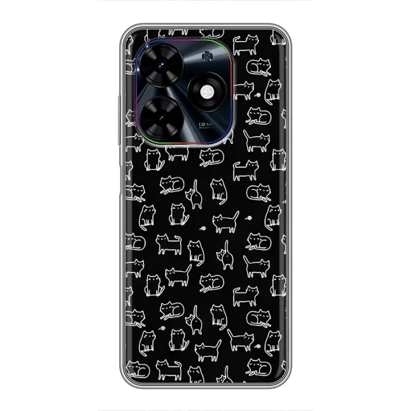 Чехол с принтом «Меленькие котики» для TECNO Spark Go 2024 (BG6)