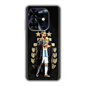 Чехлы для Tecno Spark Go 2024 (BG6) (Leo чемпион) (AlphaPrint) (Месси Король)