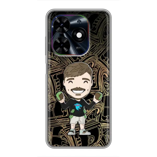 Чехол с принтом «Mister Beast» для TECNO Spark Go 2024 (BG6) Чехол с принтом «Mister Beast» для TECNO Spark Go 2024 (BG6)