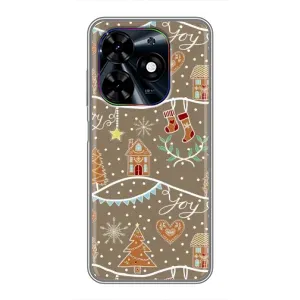 Новорічні, Святкові Чохли для Tecno Spark Go 2024 (BG6) - 2024 год (Новорічні пряники)