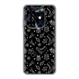 Новорічні, Святкові Чохли для Tecno Spark Go 2024 (BG6) - 2024 год (Новорічний фон)
