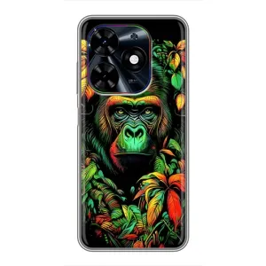 Чохол з Мавпами Tecno Spark Go 2024 (BG6) - (AlphaPrint) (Мавпа в квітах)