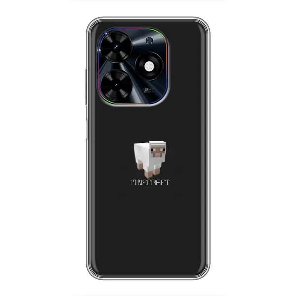 Чехол с принтом «Овечка Майнкрафт» для TECNO Spark Go 2024 (BG6) Чехол с принтом «Овечка Майнкрафт» для TECNO Spark Go 2024 (BG6)