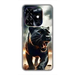 Чехол с картинкой «Хищники» для Tecno Spark Go 2024 (BG6) (Черная пантера)
