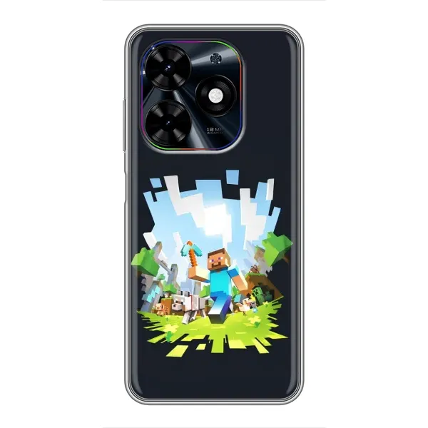 Чехол с принтом «персонажи Minecraft» для TECNO Spark Go 2024 (BG6) Чехол с принтом «персонажи Minecraft» для TECNO Spark Go 2024 (BG6)