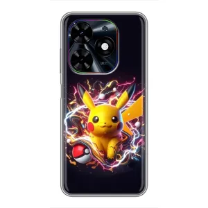 Чохол з Пікачу на Tecno Spark Go 2024 (BG6) (Пікачу з м'ячем)