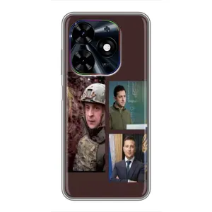 Чохол для Tecno Spark Go 2024 (BG6) (AlphaPrint - с принтом Зеленського) (Президент)