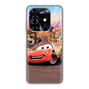 Силиконовый чехол Маквин для Tecno Spark Go 2024 (BG6) (Радиаторный Спрингс Маквин)