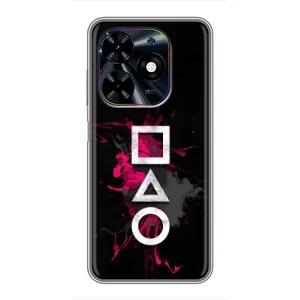 Чехол Гра в кальмара для Tecno Spark Go 2024 (BG6) (Символы Игра кальмара)