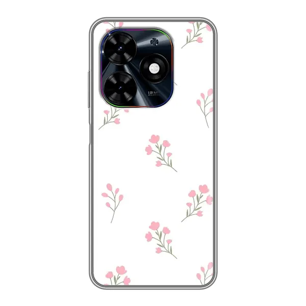 Чехол с принтом «Розовые цветы» для TECNO Spark Go 2024 (BG6)