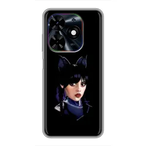 Чехлы Венсдей на Tecno Spark Go 2024 (BG6) Уэнсдей (AlphaPrint)