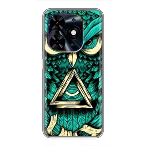 Чехол с птицами на Tecno Spark Go 2024 (BG6) (VPrint) (Сова с глазом)