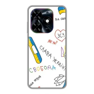 Чехлы Доброго вечора, ми за України для ТЕхно Спарк ГО 2024 (AlphaPrint) (Стикер)