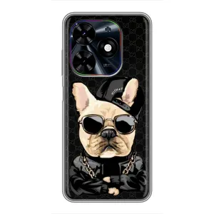 Чохли з крутими принтами для Tecno Spark Go 2024 (BG6) - (PREMIUMPrint) (Стильна собака)