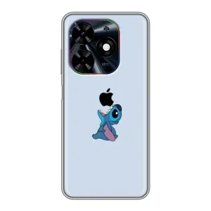 Чехол с принтом Стич на TECNO Spark Go 2024 (BG6) (Stitch apple)
