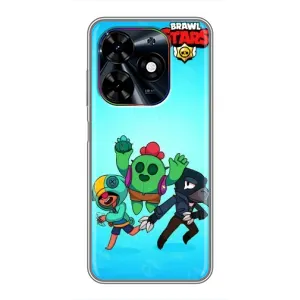 Чехлы Brawl Stars для Tecno Spark Go 2024 (BG6) (AlphaPrint) (Тріо героїв)
