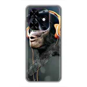 Чохол з Мавпами Tecno Spark Go 2024 (BG6) - (AlphaPrint) (В навушниках)