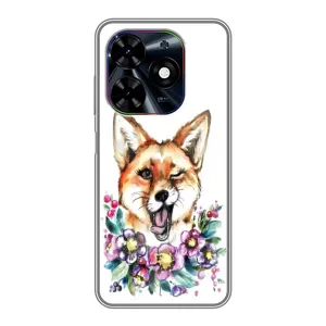 Чехлы с картинкой Лисички для Tecno Spark Go 2024 (BG6) (VPrint) (Веселая лисичка)