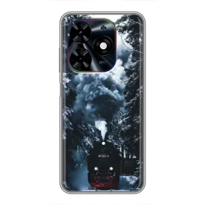 Новорічні, Святкові Чохли для Tecno Spark Go 2024 (BG6) - 2024 год (Зимовий потяг)