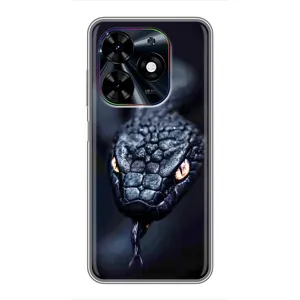 Чехол с картинкой «Хищники» для Tecno Spark Go 2024 (BG6) (Черная змея)