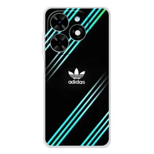 Чехлы Адидас для Tecno Spark Go 2025 (AlphaPrint) (Адидас с полосами)