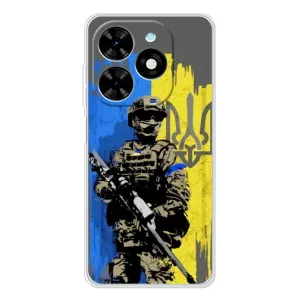 Чехлы с картинкой ЗСУ для Tecno Spark Go 2025 (AlphaPrint) (АРТ солдат)