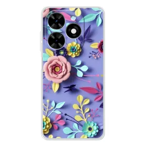 Чехлы с Цветами для Tecno Spark Go 2025 (VPrint) (Цветочный дизайн)