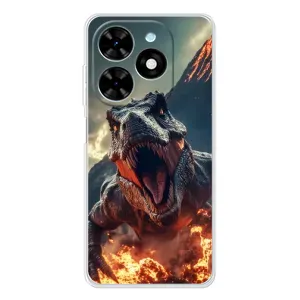 Чохол з картинкою 'Хижаки' для Tecno Spark Go 2025 (Вогняний динозавр)