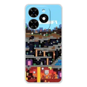 Чохол Майнкрафт на Tecno Spark Go 2025 (AlphaPrint) Minecraft (фон Minecraft)