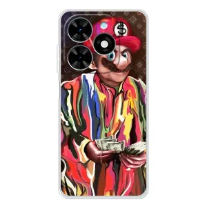 Бренднові Чохли для Tecno Spark Go 2025 - (PREMIUMPrint) (Mario LV)